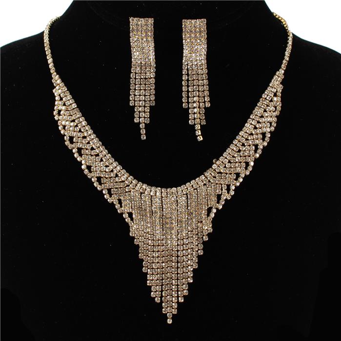 Rhinestones Necklace Set