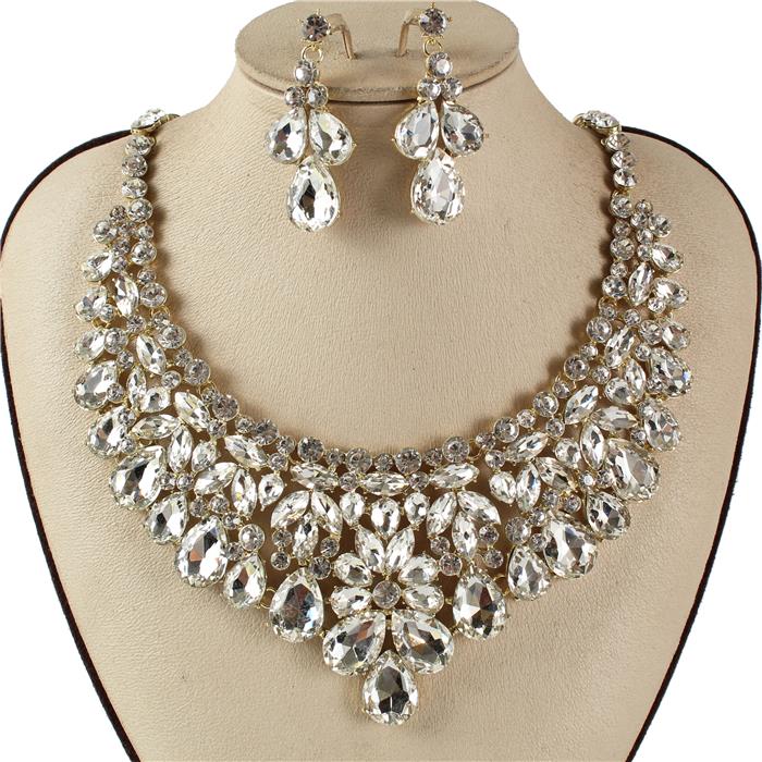 Crystal Evening Necklace Set