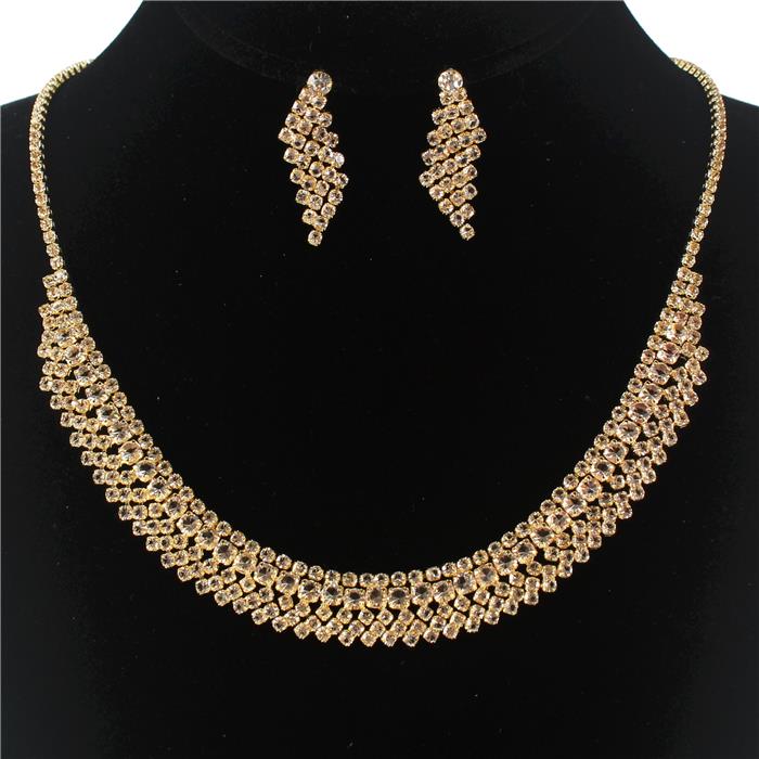 Rhinestones Necklace Set