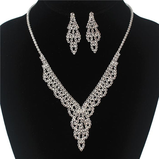 Rhinestones Necklace Set