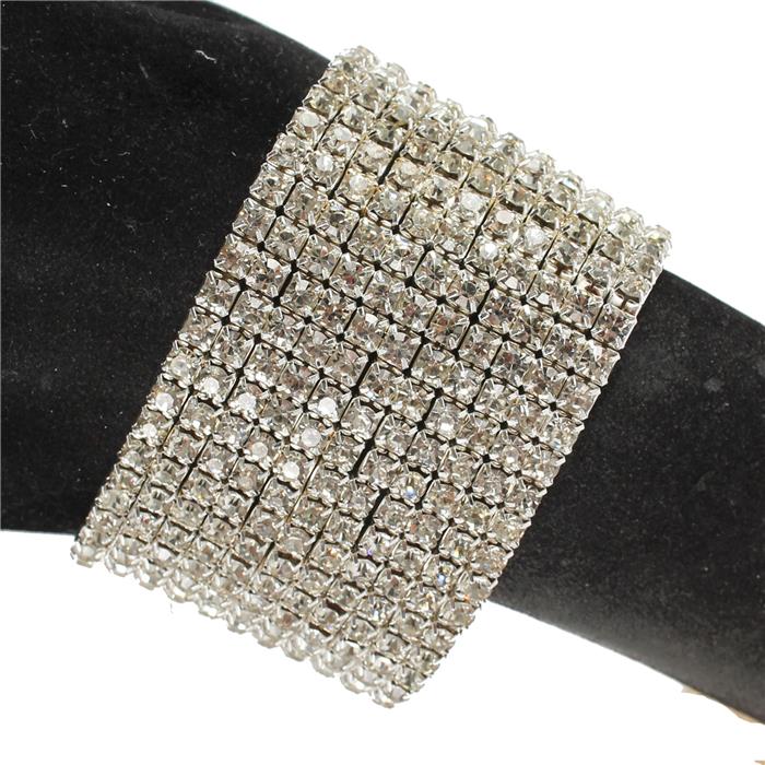 11 Line Rhinestones Stretch Bracelet