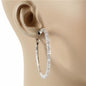 50 MM Rhinestones Hoop Earring