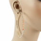 90 MM Rhinestones Hoop Earring