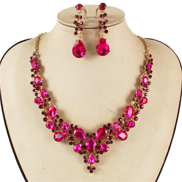 Crystal Evening Necklace Set