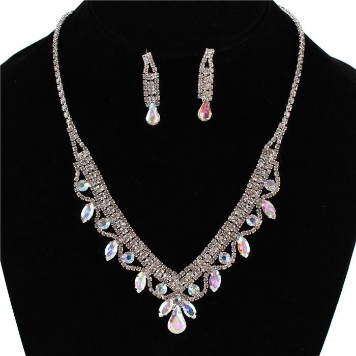 Rhinestone Necklace Set