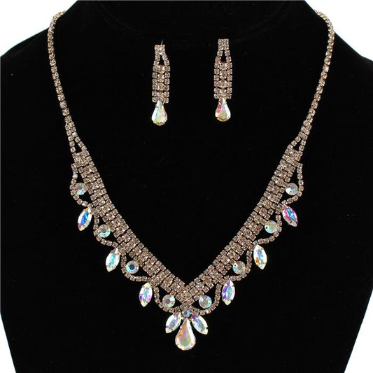 Rhinestone Necklace Set