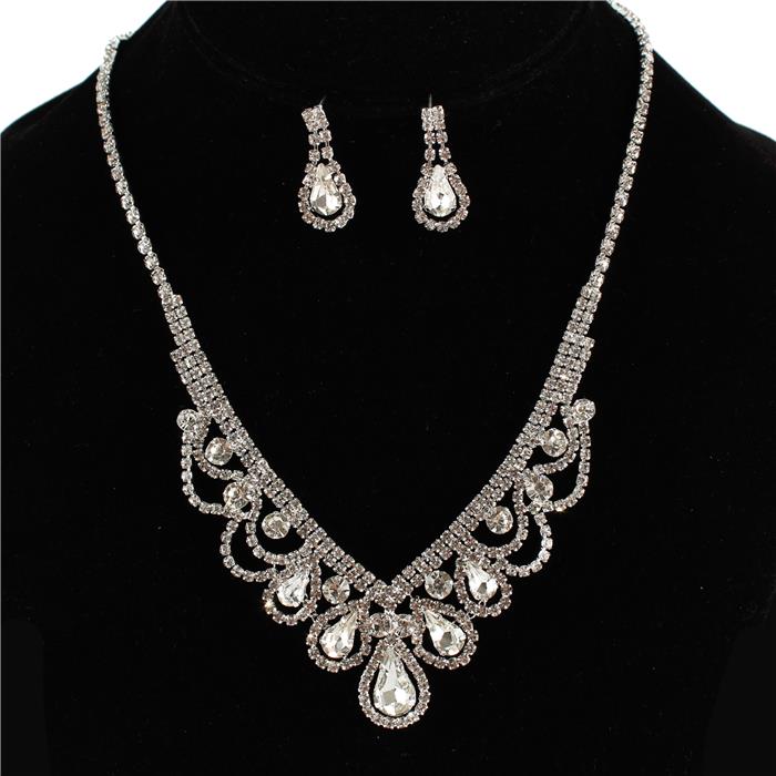 Rhinestone Necklace Set