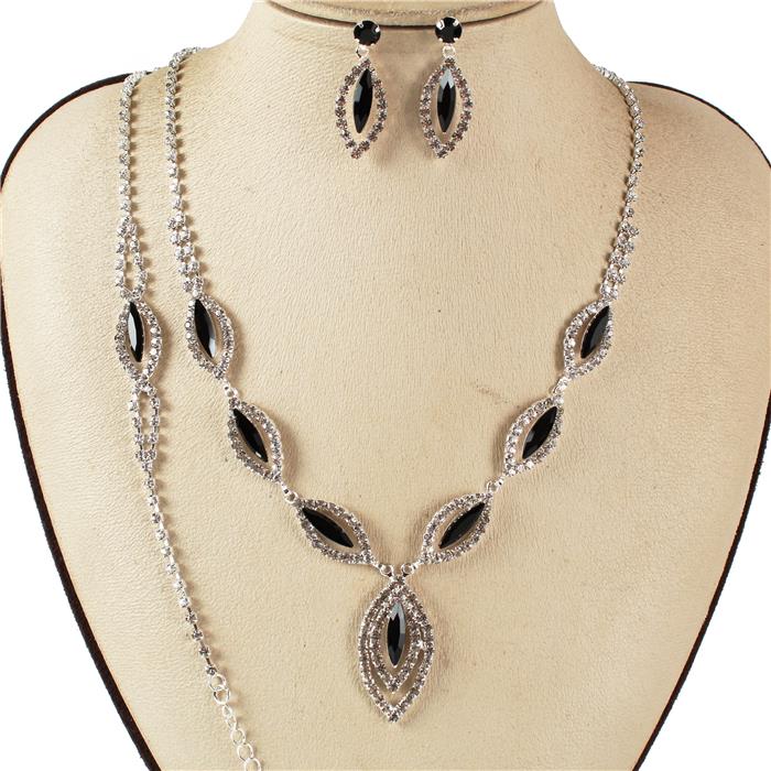 3 PC Rhinestones Necklace Set