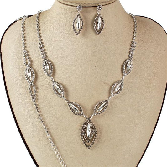 3 PC Rhinestones Necklace Set