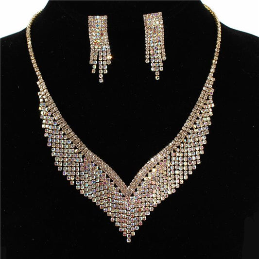 Rhinestones Necklace Set