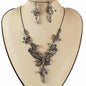 Rhinestones Butterfly  Necklace Set