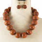 Wood Ball Necklace Set