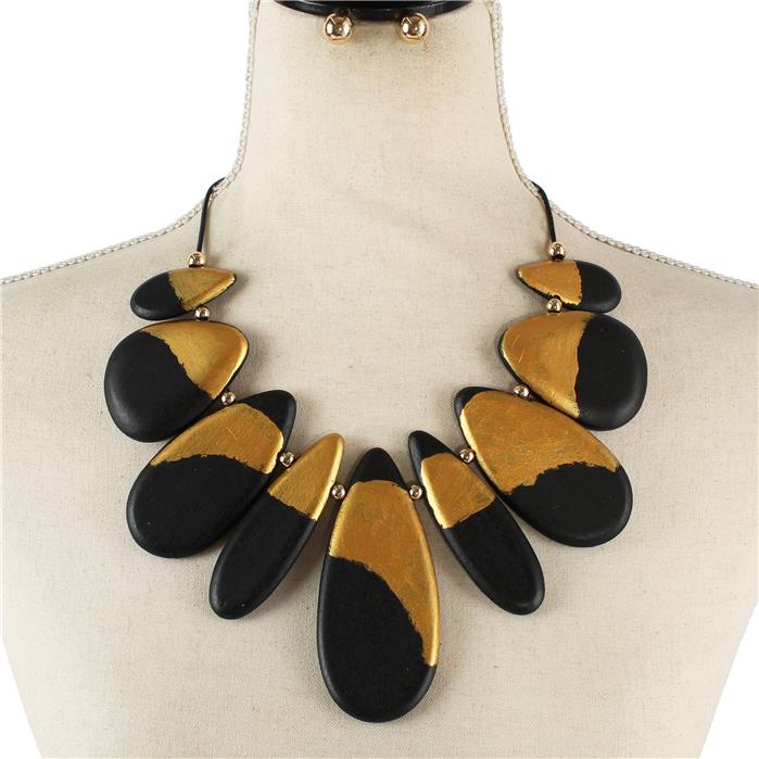 Fashion Wooden Necklace Set