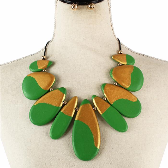 Fashion Wooden Necklace Set