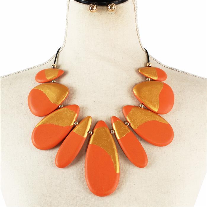 Fashion Wooden Necklace Set