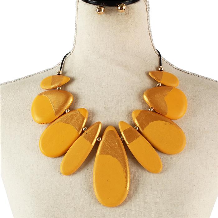 Fashion Wooden Necklace Set