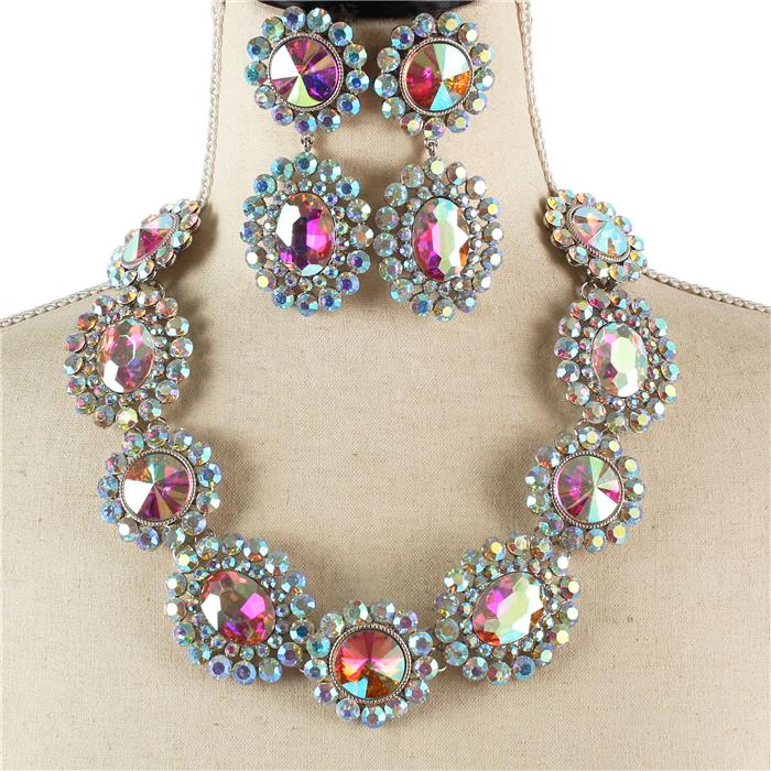 Crystal Evening Necklace Set