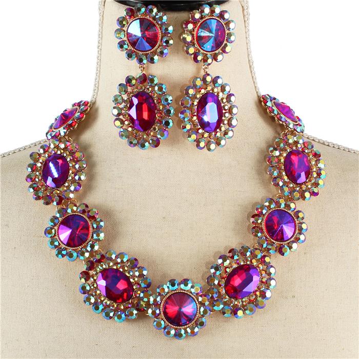 Crystal Evening Necklace Set