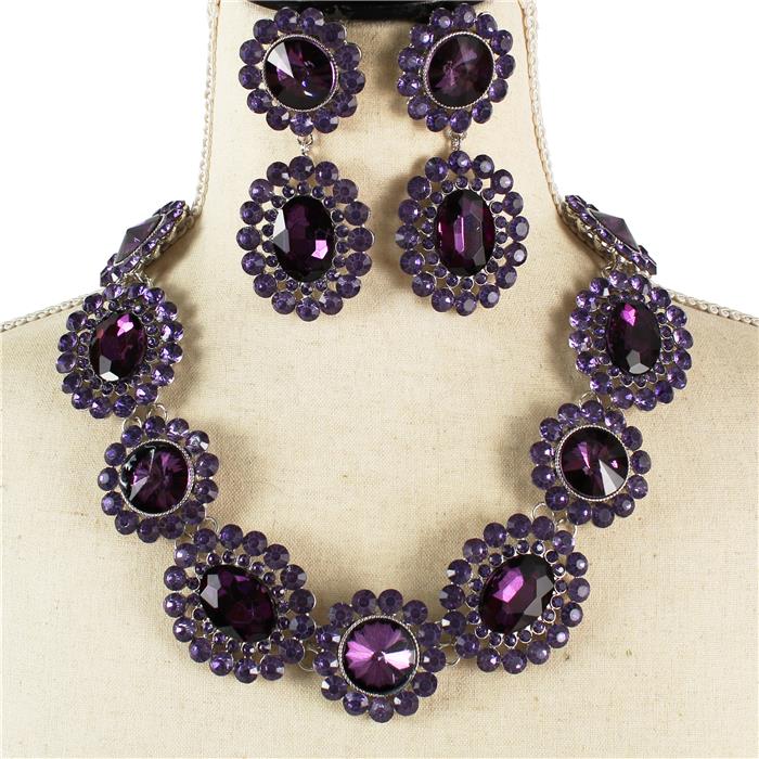 Crystal Evening Necklace Set