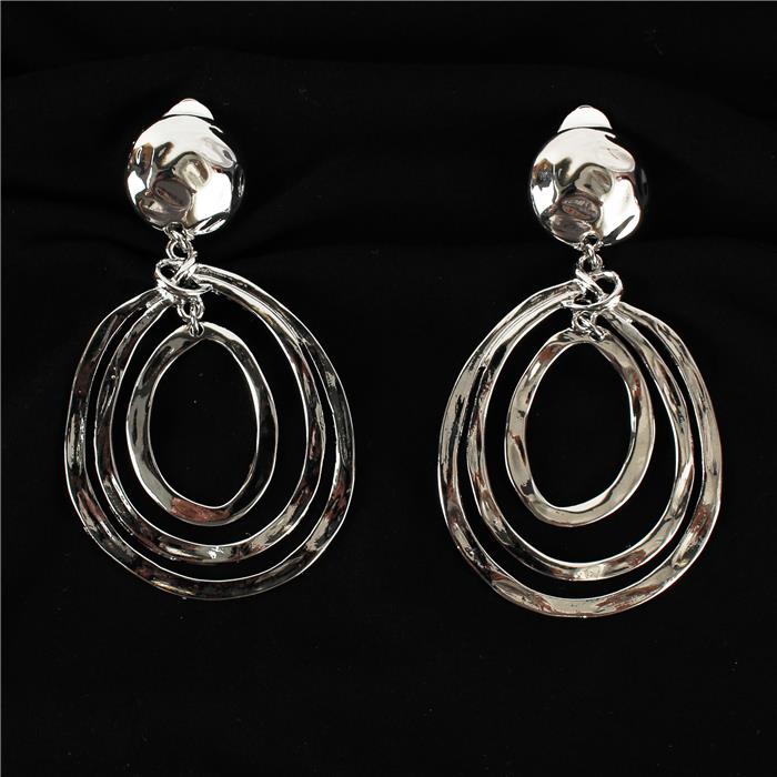 Clip On Metal Dangle Earring