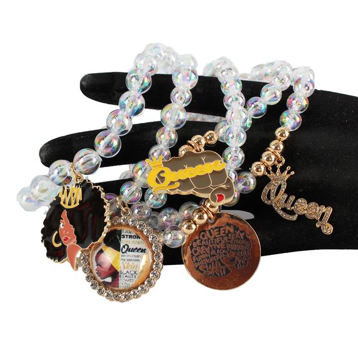 Fashion Bead With Charms 5 Layered Bracelet