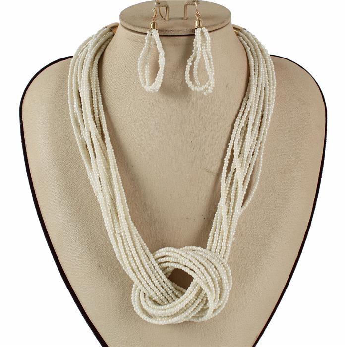 Fashion Bead Multilayered Necklace Set