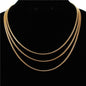 Made In Korea Snake Chain 3 Row Necklace