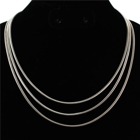 Made In Korea Snake Chain 3 Row Necklace