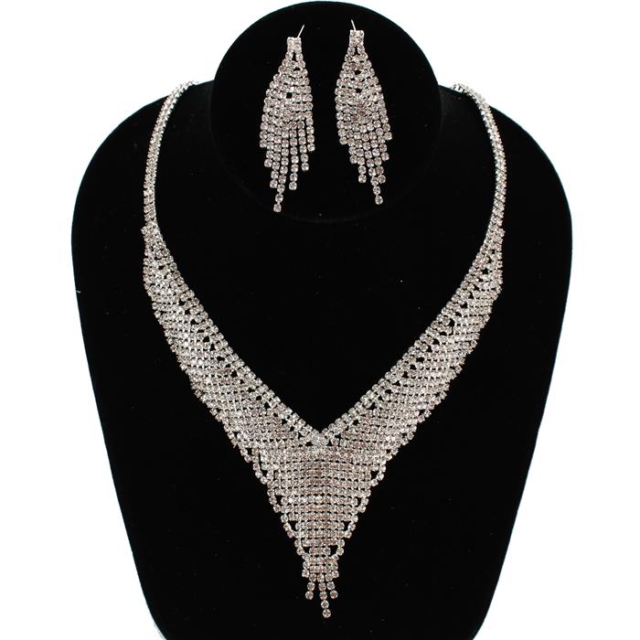 Rhinestones Necklace Set