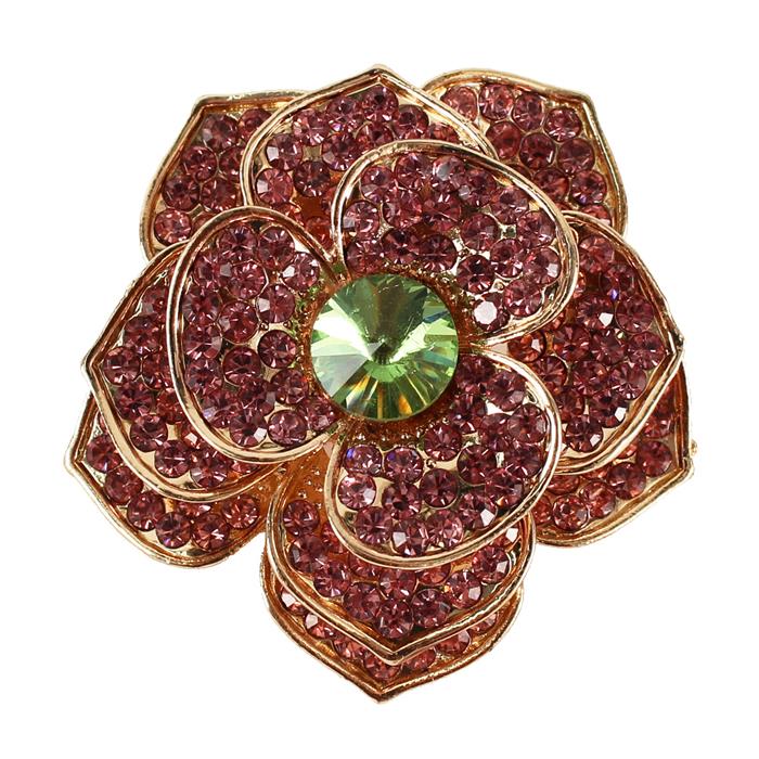 Crystal Rose Brooch