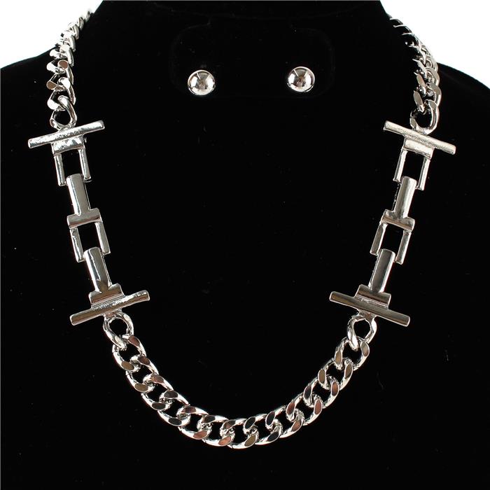 Fashion Metal Link Necklace Set