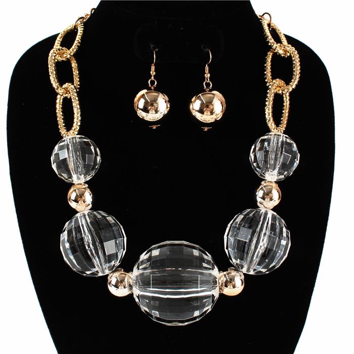 Ball Chunky Nekclace Set