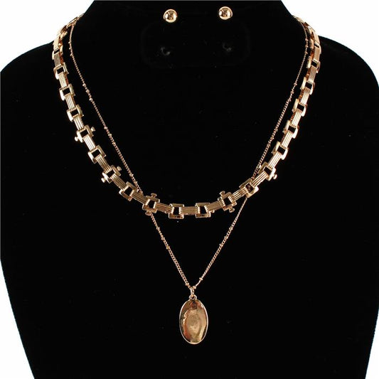 Fashion Metal Chain Necklace Set