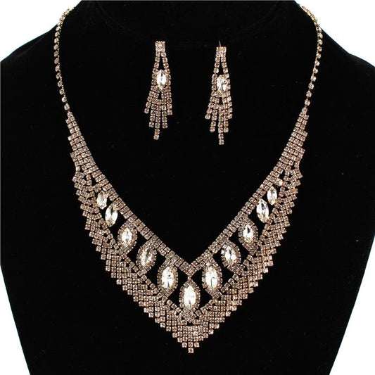 Rhinestones Necklace Set