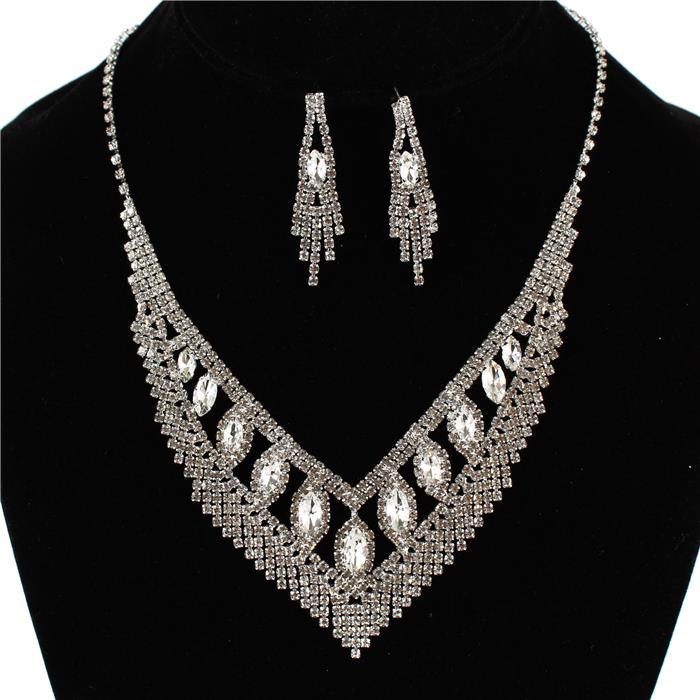 Rhinestones Necklace Set