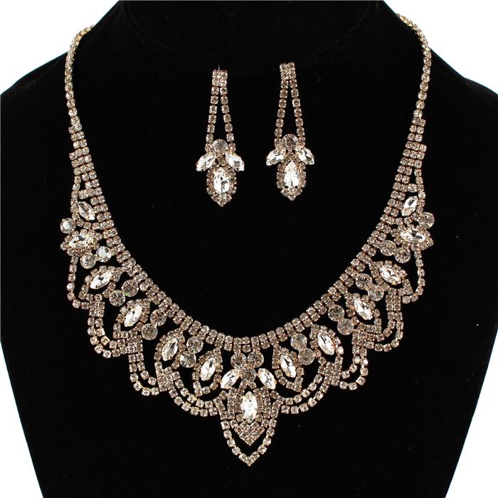 Rhinestones Necklace Set