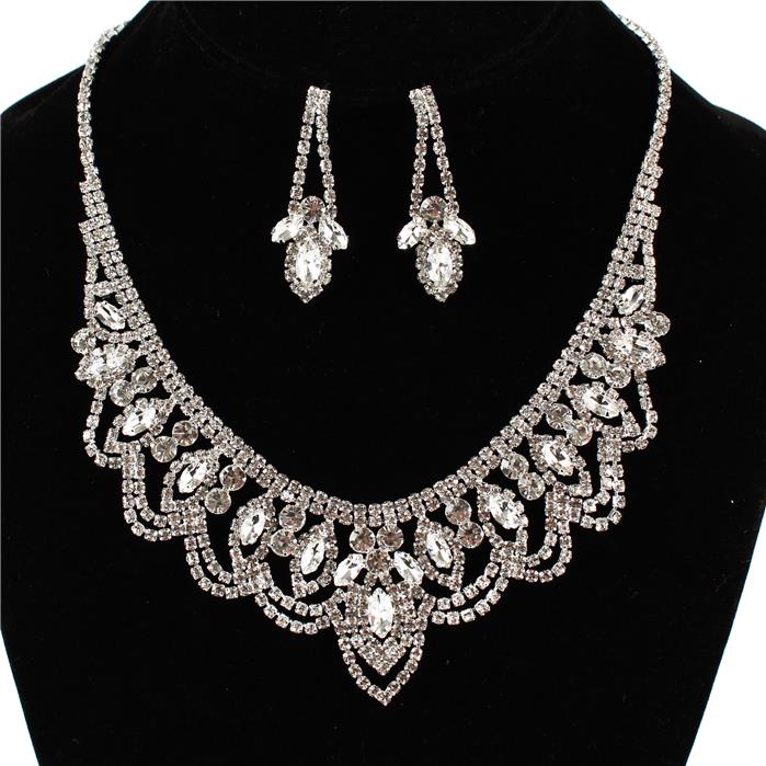 Rhinestones Necklace Set