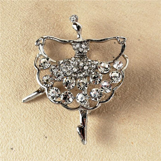 Crystal Ballerina Brooch