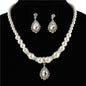 Pearl With Crystal Necklace Set