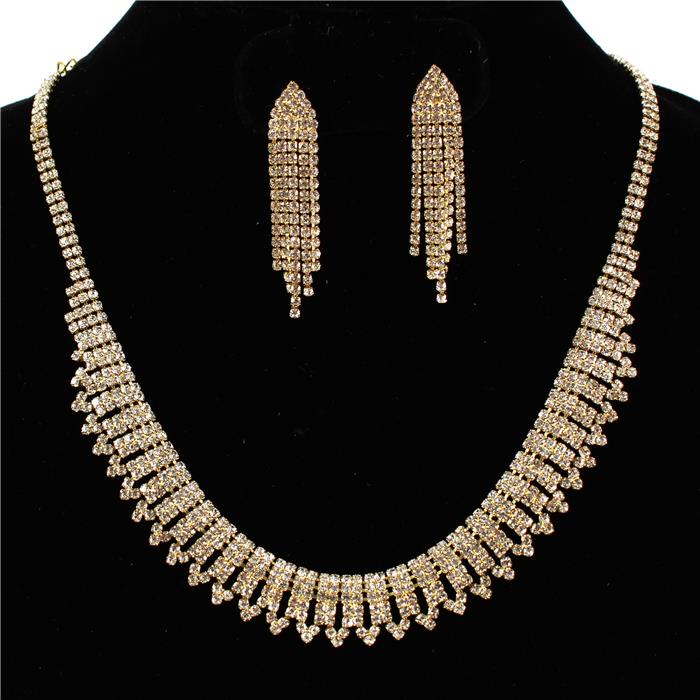 Rhinestones Necklace Set