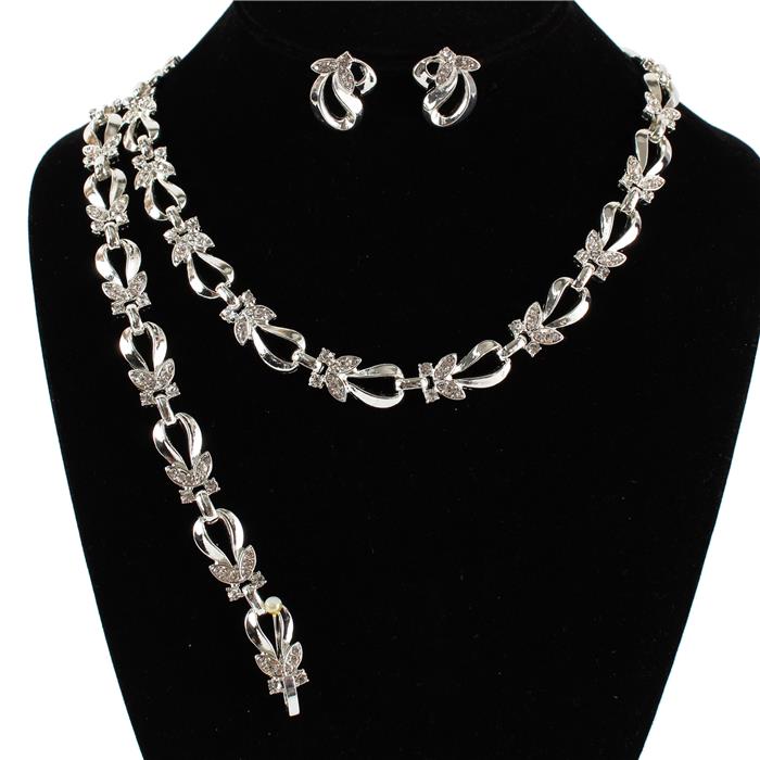 Metal Chain Stones 3Pcs Necklace Set