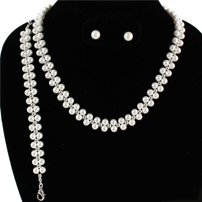 Pearl 3 PCS Necklace Set