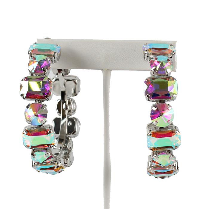 Crystal Hoop Earring