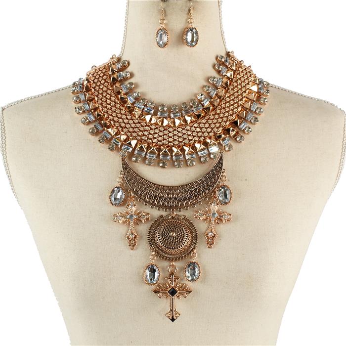 Fashion Chunky Long Necklace Set