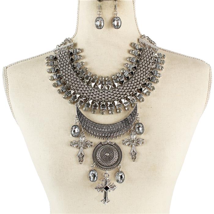 Fashion Chunky Long Necklace Set