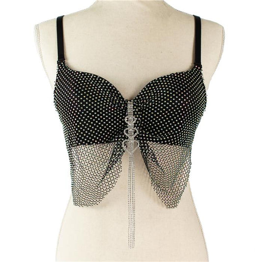 Sexy Rhinestones Bra