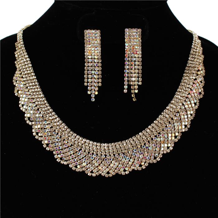 Rhinestones Necklace Set