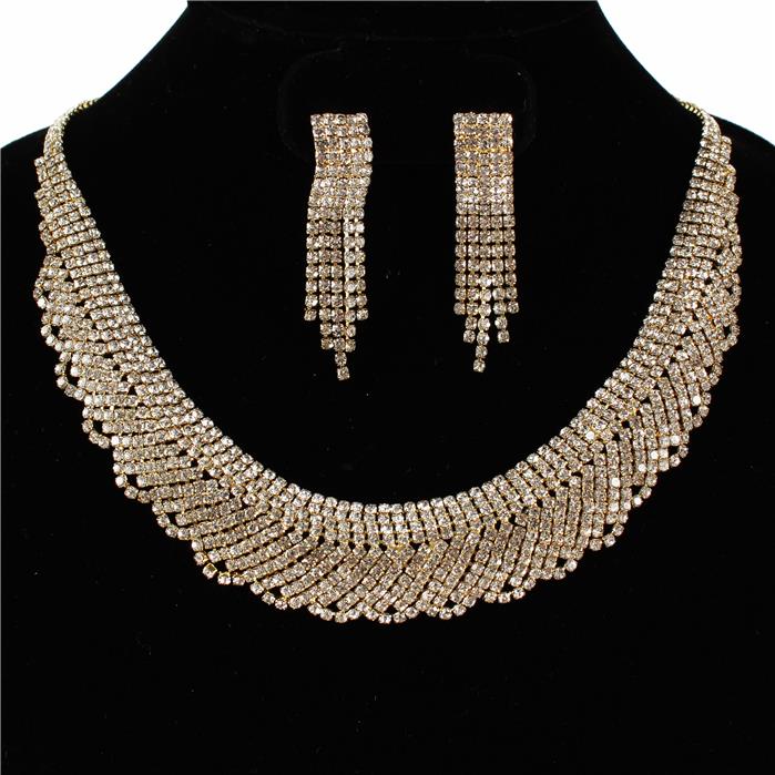 Rhinestones Necklace Set