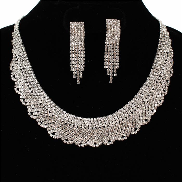 Rhinestones Necklace Set