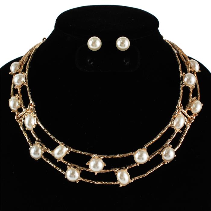 Crystal Stones Necklace Set